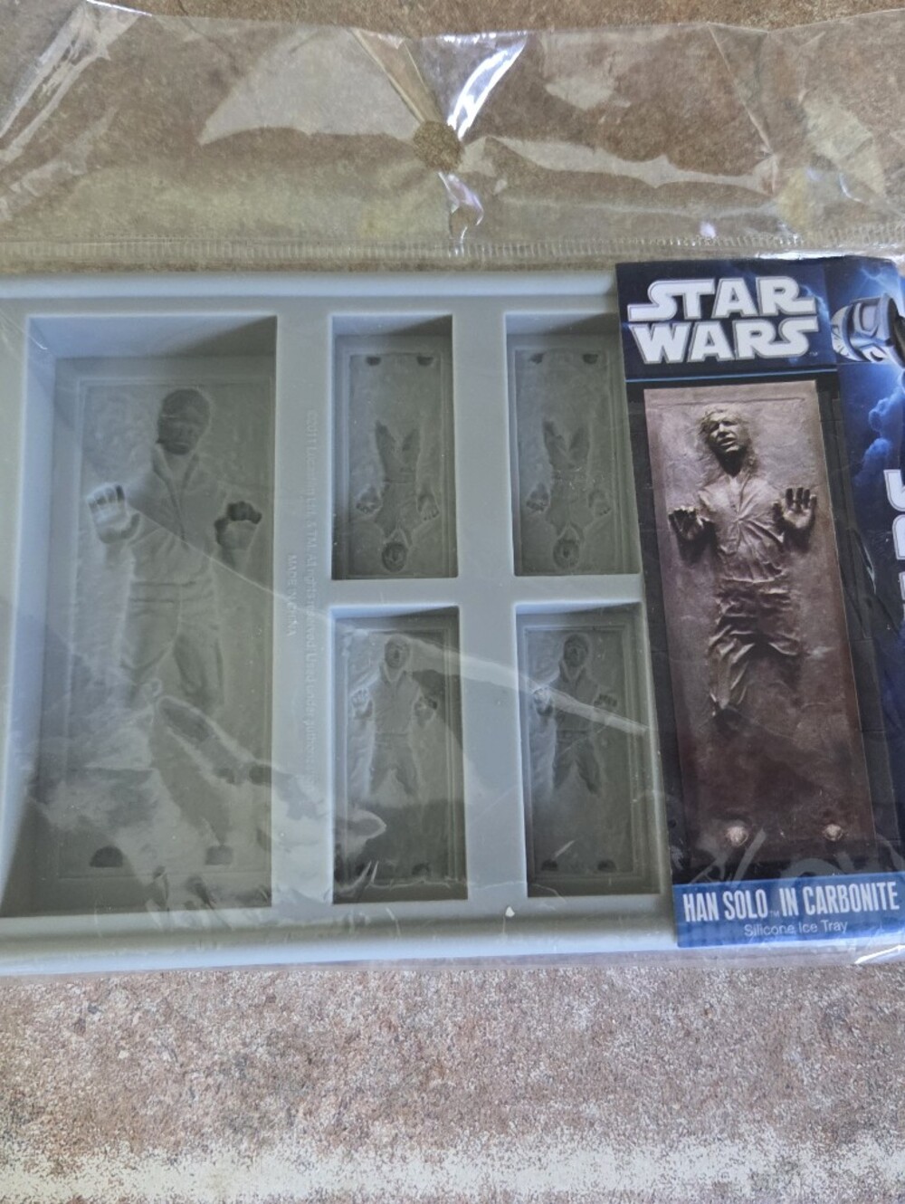 Star Wars Han Solo in Carbonite Silicone Mold - Gray New